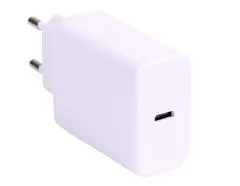 KOMA Napájací USB-C adaptér 20W pre Apple iPhone / iPad, rýchlonabíjací, biely