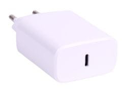 KOMA Napájací USB-C adaptér 20W pre Apple iPhone / iPad, rýchlonabíjací, biely