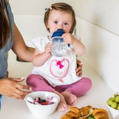 BabyOno Lyžička a vidlička s puzdrom ružová 12m+