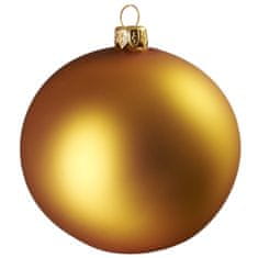 Decor By Glassor Vianočná banka zlatá matná (Veľkosť: 8)