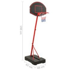 Vidaxl Basketbalový set pre deti, nastaviteľný, 190 cm