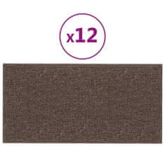 Vidaxl Nástenné panely 12 ks sivohnedé 60x30 cm látka 2,16 m²