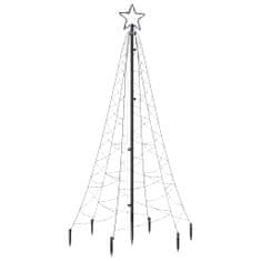 Vidaxl Vianočný stromček s hrotom 200 farebných LED 180 cm