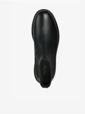 Geox Čierne pánske kožené členkové topánky Geox 40