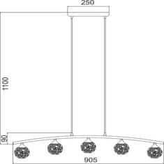 ACA ACA Lighting Crystal závesné svietidlo AD2012005P