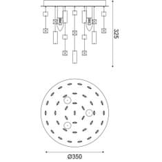 ACA ACA Lighting Crystal stropné svietidlo SOMER353C