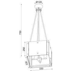 ACA ACA Lighting Vintage závesné svietidlo OD910804P