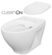 CERSANIT Moduo WC misa CleanOn závesná so sedadlom Wrap slim soft-close biela K701-262 - Cersanit