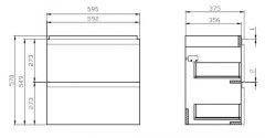 CERSANIT Moduo skrinka umývadlová slim 60 biela S929-004 - Cersanit