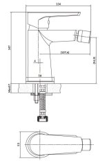 CERSANIT Moduo bidetová stojanková batéria, chróm S951-351 - Cersanit