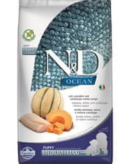 Farmina N&D dog OCEAN PUMPKIN (GF) puppy medium & maxi, cod & cantaloupe melon 2,5kg