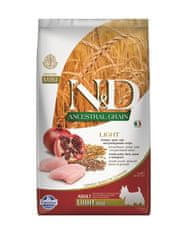 Farmina N&D dog AG adult mini, light, chicken, spelt, oats & pomegranate 2,5kg