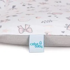 Ceba Baby CEBA Poťah na prebaľovaciu podložku mäkkú 2 ks Candy Pink, Bird World + Light grey, Bird World