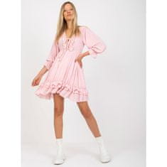 Och Bella Dámske šaty s volánom Winona OCH BELLA svetlo ružové TW-SK-BI-0761.92_389882 Univerzálne