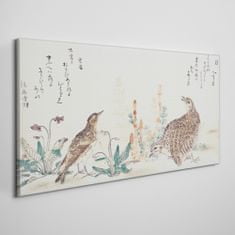COLORAY.SK Obraz Canvas Zvieratá Birds Flowers 100x50 cm
