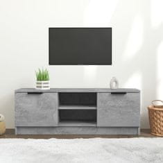 Vidaxl TV stolík betónový sivý 102x35x36,5 cm spracované drevo