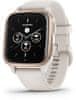 Venu SQ2,Music, Peach Gold/Ivory Silicone Band