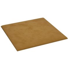 Vidaxl Nástenné panely 12 ks hnedé 30x30 cm zamatové 1,08 m²