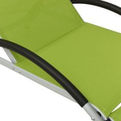 Vidaxl 310532 Sun Lounger with Pillow Textilene Green