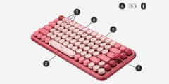 Logitech POP Keys, heartbreaker (920-010737) - zánovné