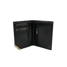 Rovicky Pánska peňaženka so zlatým akcentom MICK čierno-tmavo hnedá N484-RVTM-GL_390353 Univerzálne