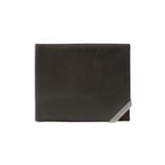 Rovicky Pánska peňaženka so strieborným akcentom GABE tmavo hnedá N993-RVTM-GN_390347 Univerzálne