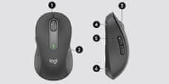 Logitech M650, graphite (910-006253) - rozbalené