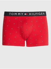 Tommy Hilfiger Červené pánske vzorované boxerky Tommy Hilfiger S