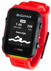 Sigma Pulsmetr iD.TRI BASIC Neon Red 24230