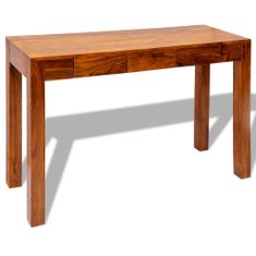 Petromila vidaXL Konzolový stolík s 3 zásuvkami 80 cm, drevený masív sheesham