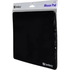 Sandberg Mousepad Black, podložka pod myš, čierna