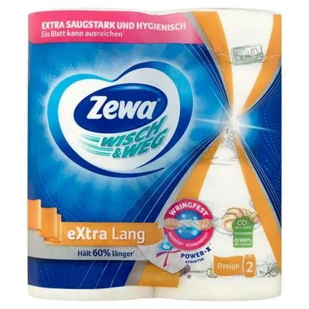 Zewa Kuchynské utierky "Wisch&Weg extra lang", 2vrstvové, 2 rolky, 43222