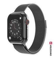 SWISSTEN remienok pre Apple Watch Milánsky TAH 42-44 mm čierny