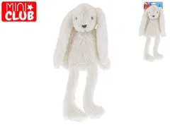 Mikro Trading Mini klubový zajačik plyšový biely 30 cm dlhé nohy