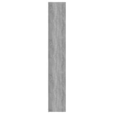 Vidaxl 5-poschodová knižnica sivá sonoma 80x30x189 cm spracované drevo