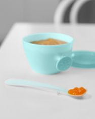 Skip hop Set jedálenský s hrnčekom 5 ks Easy-Feed Mealtime Set Teal/Grey 6m+