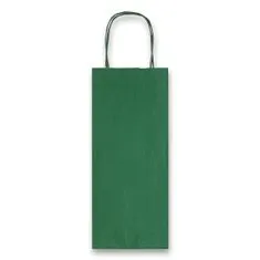 Darčeková taška Allegra 140 x 85 x 390 mm, na fľašu zelená, fľaša