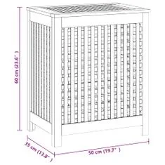 Vidaxl Kôš na bielizeň 50x35x60 cm masívne teakové drevo