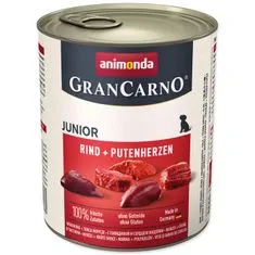 Animonda Konzerva Gran Carno Junior hovädzie + morčacie srdce - 800 g