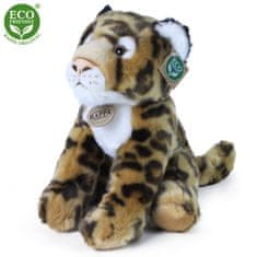 Rappa Plyšový leopard sediaci 30 cm ECO-FRIENDLY