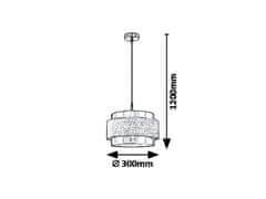 Rabalux Rabalux závesné svietidlo Basil E27 1x MAX 40W saténová chrómová 5383
