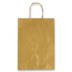 Darčeková taška Allegra 160 x 80 x 210 mm, veľkosť XS zlatá, XS