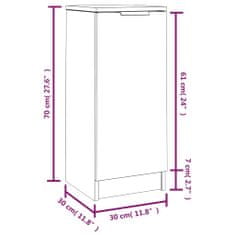 Petromila vidaXL Komoda sivý dub sonoma 30x30x70 cm spracované drevo