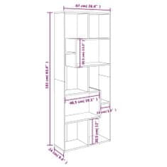 Petromila vidaXL Knižnica hnedý dub 67x24x161 cm spracované drevo