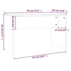 Vidaxl Sada toaletného stolíka dub sonoma 86,5x35x136 cm