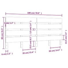 Vidaxl Čelo postele biele 180x3x80 cm masívna borovica