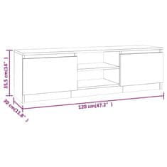 Vidaxl TV skrinka hnedý dub 120x30x35,5 cm spracované drevo