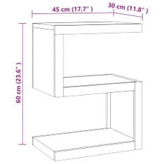 Petromila vidaXL Bočný stolík 45x30x60 cm teakový masív