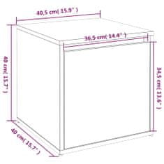 Petromila vidaXL Box so zásuvkou, biely 40,5x40x40 cm, kompozitné drevo