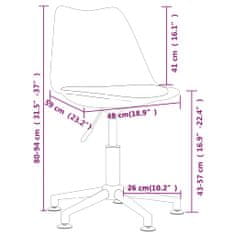 Vidaxl Otočná kancelárska stolička hnedá látková